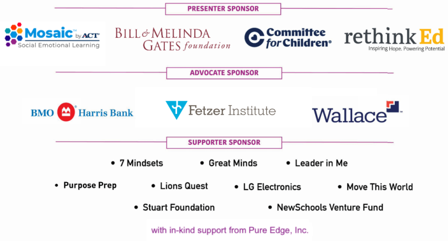 A list of CASEL Sponsors for the SELX 2020 event.