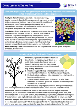 Image of a Demo lesson called "The We Tree"